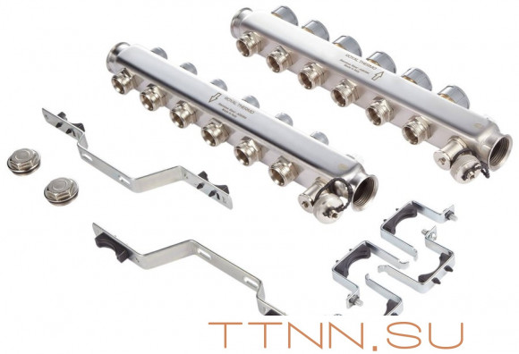 Для отопления Royal Thermo 1" ВР-3/4" НР, 10 выходов, нерж. (RTE 51.110)