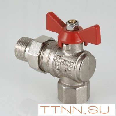 Кран шаровый с накидной гайкой угловой Valtec 3/4 VT.228.N.05
