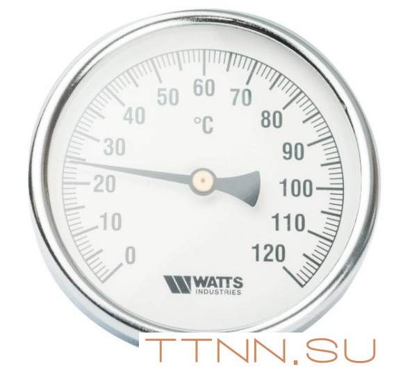 Термометр биметаллический с погружной гильзой Watts F+R801 (T) 100/100