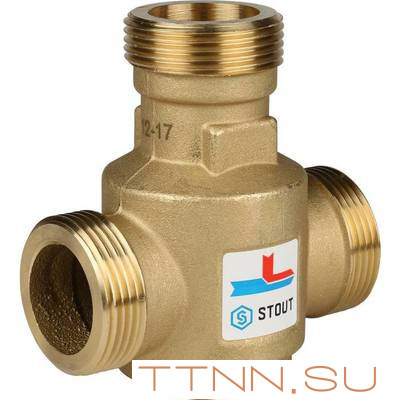 Смесительный клапан STOUT G 1 1/4 НР 60°С