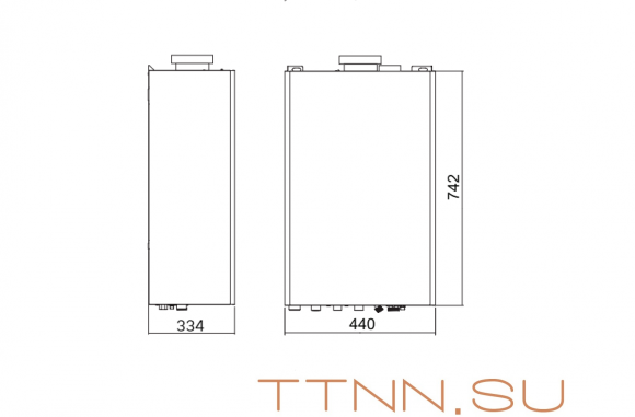 Настенный газовый котел 28 кВт Thermex EuroElite F28