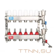 Коллекторная группа с расходомерами Vieir 6 выходов (НЕРЖ) VR113-06A
