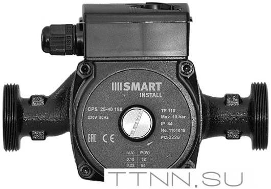 Насос для отопления Smart Install CPS 25-40 180 1x230В, с гайками