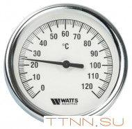 Термометр биметаллический с погружной гильзой Watts F+R801 (T) 80/50