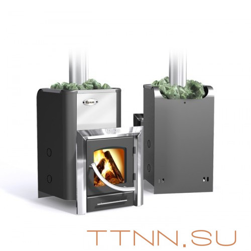 Дровяная печь Ермак Элит 20-ПС, нерж.сталь