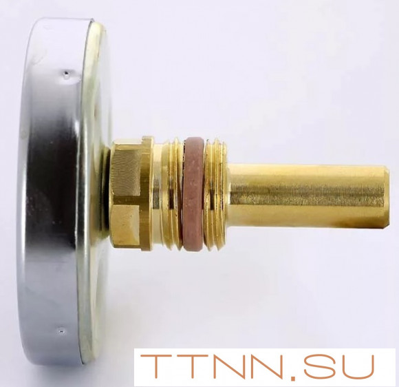 Термометр биметаллический с погружной гильзой Watts F+R801 (T) 80/50 резьба с самоуплотнением