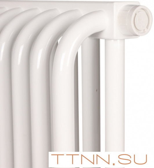 Стальной трубчатый радиатор 2-колончатый Rommer RST 2030/20 боковое подключение RAL9016