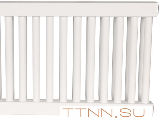 Стальной трубчатый радиатор 2-колончатый Rommer RST 2030/22 боковое подключение RAL9016