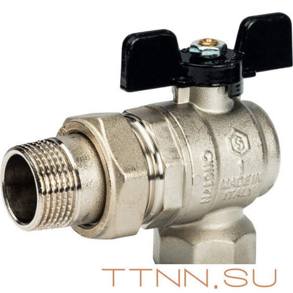 Кран шаровой с накидной гайкой угловой STOUT 1" SVB-0008-000025