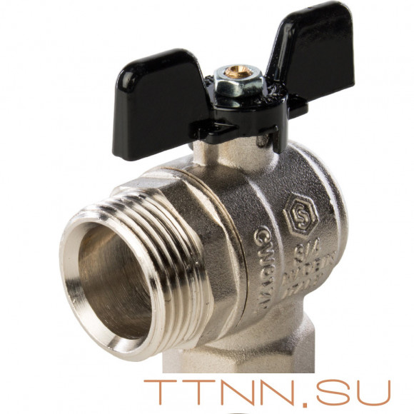 Кран шаровой с накидной гайкой угловой STOUT 3/4" SVB-0008-000020