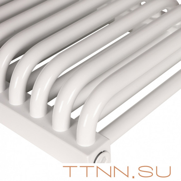 Стальной трубчатый радиатор 2-колончатый Rommer RST 2030/28 боковое подключение RAL9016