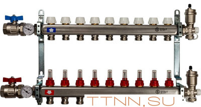 Коллектор с расходомерами STOUT SMS 0907 000009