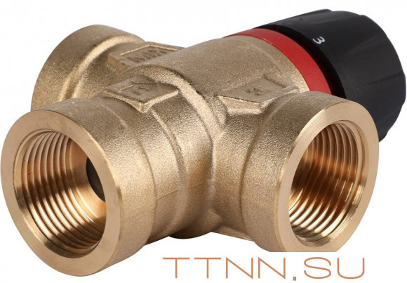 Смесительный клапан Rommer 3/4" ВР 20-43°С KV 1,6 (RVM-0111-164320) боковое смешивание