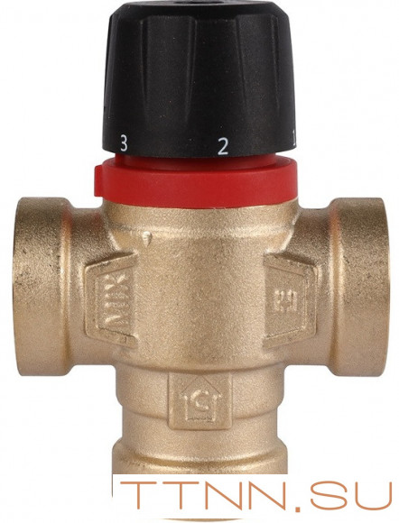 Смесительный клапан Rommer 3/4" ВР 35-60°С KV 1,6 (RVM-0112-166020) боковое смешивание