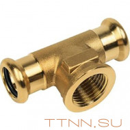 Пресс-фитинг Sanha, бронза, тройник ВПр-ВР-ВПр 22x3/4x22 для медных труб прессовой