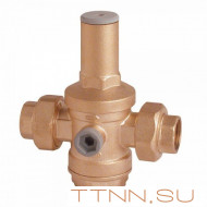 Редуктор давления муфтовый ICMA два боковых подключения 1 1/2&quot gas для манометра