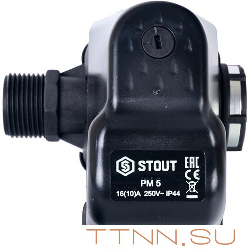 Реле давления для водоснабжения со встроенным манометром STOUT PM5-3W, 1-5 бар