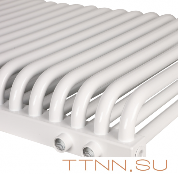 Стальной трубчатый радиатор 2-колончатый Rommer RST 2050/24 нижнее правое подключение RAL9016