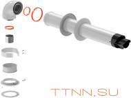 Коаксиальный дымоход Royal Thermo Комплект коаксиальный универсальный 60/100 - 1000мм