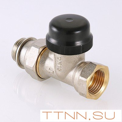 Клапан термостатический для радиатора прямой с преднастройкой Valtec 3/4 VT.038.N.05