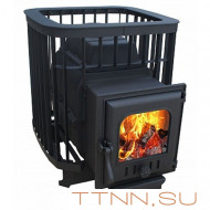 Чугунная печь для бани Варвара "Прима" 22 (К402) панорамная дверь