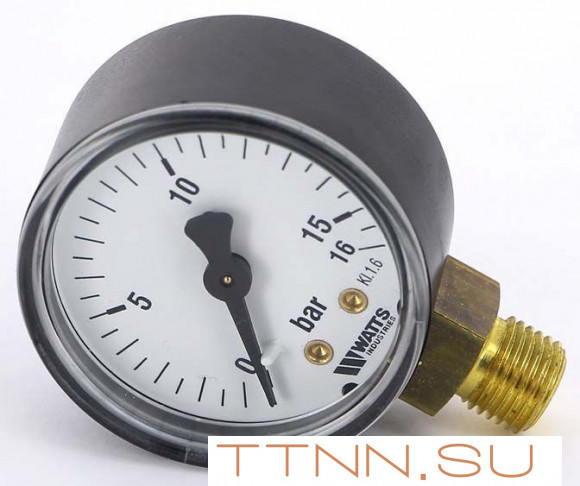 Манометр радиальный Watts F+R200 (MDR) 100/ 16x1/2"