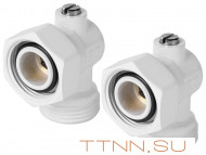 Набор нижнего подключения Royal Thermo угловой раздельный 3/4х3/4ЕК (белый)