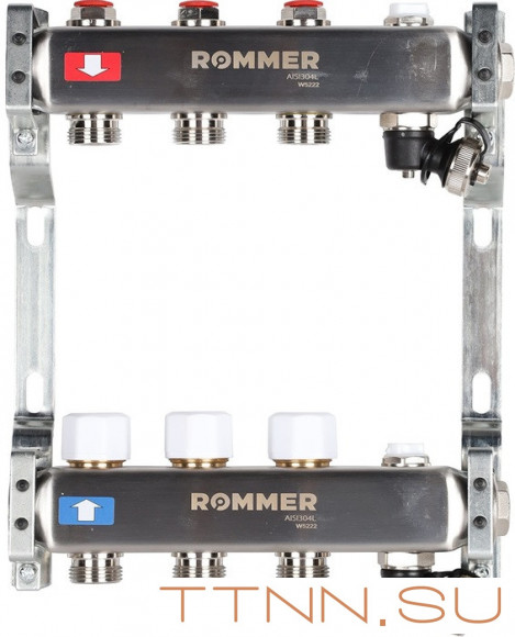Для отопления Rommer 1"/3/4"x3 с запорными клапанами (RMS-3201-000003)