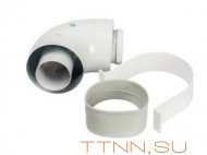 Отвод коаксиальный STOUT 90° D 60/100