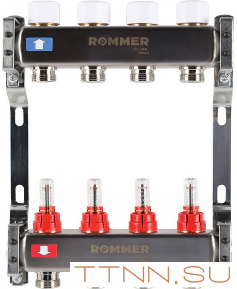 Для отопления Rommer 1"/3/4"x4 с расходомерами (RMS-1200-000004)