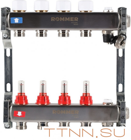 Для отопления Rommer 1"/3/4"x4 с расходомерами (RMS-1201-000004)
