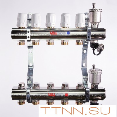 Для отопления VALTEC 1"х8 вых. Евроконус 3/4"