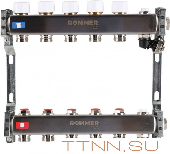 Для отопления Rommer 1"/3/4"x5 с запорными клапанами (RMS-3201-000005)