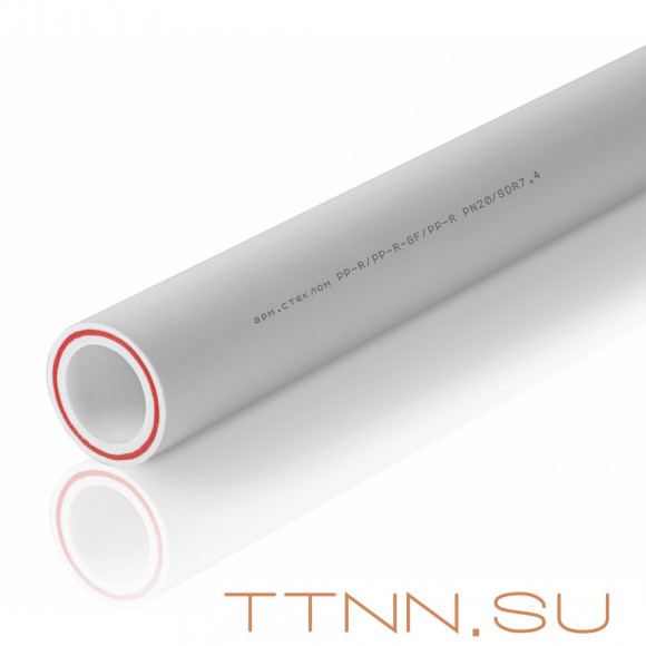 Труба полипропиленовая армированная стекловолокном Акватек 50x6.9 PN20 PP-FIBER