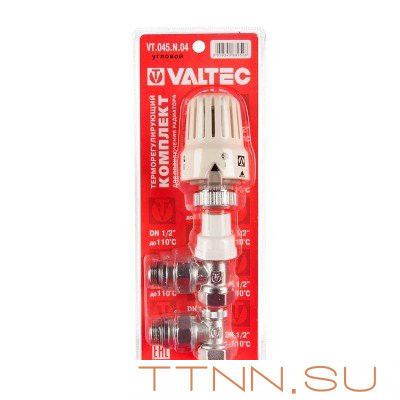 Комплект терморегулирующий для радиатора угловой Valtec 1/2 VT 045 N 4