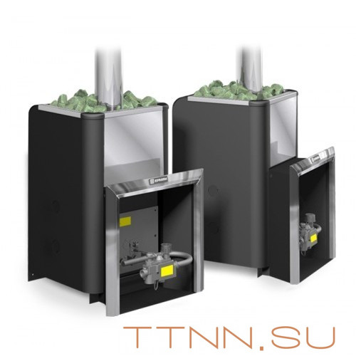 Печь для бани Уралочка 24-Н, газо-дровяная, нерж.сталь