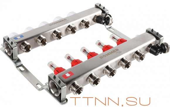 Для отопления Rommer 1"/3/4"x5 с расходомерами (RMS-1201-000005)