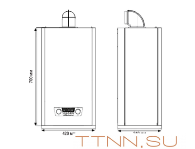 Настенный газовый котел Kentatsu Nobby Balance Plus 12-2CS