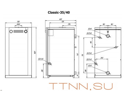 Напольный газовый котел Лемакс Classic-40