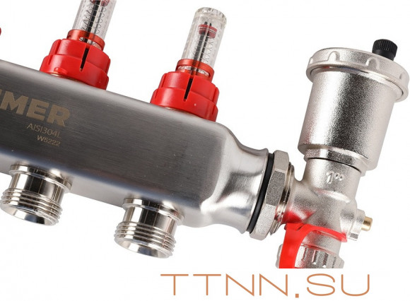 Для отопления Rommer 1"/3/4"x6 с расходомерами (RMS-1210-000006)