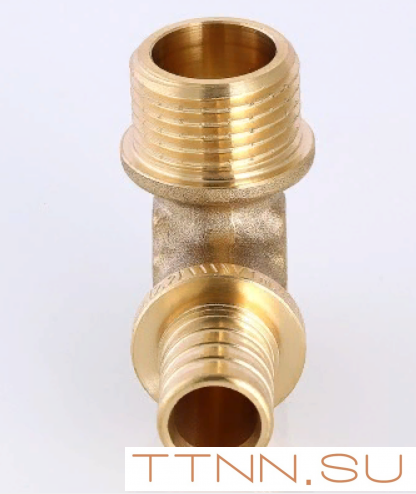 Угольник аксиальный Valtec 25х3/4 VTm.453.BG.002505 с переходом на наружную резьбу