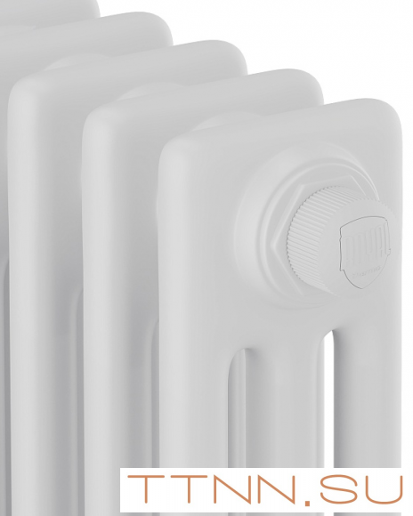 Стальной трубчатый радиатор 3-колончатый Royal Thermo Insignia VC3050 - 18 секц. RAL9016, нижнее 1/2