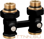 Узлы нижнего подключения Royal Thermo прямой 1/2"х3/4" EK (черный)