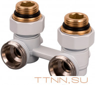 Узлы нижнего подключения Royal Thermo угловой 1/2"х3/4" EK (белый)