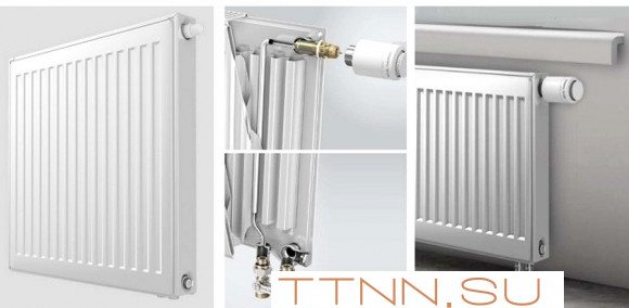 Стальной панельный радиатор Тип 33 Royal Thermo VENTIL COMPACT VC33-450-2400 RAL9016