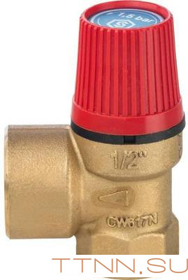 Клапан предохранительный 15 x 1/2" STOUT SVS-0001-001515