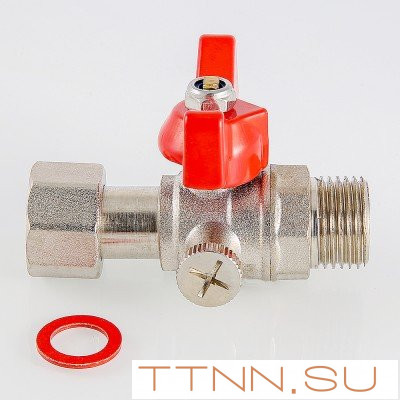 Кран для подключения  манометра 1/2"наружная - 1/2"внутренняя Valtec VT.806.N.0404