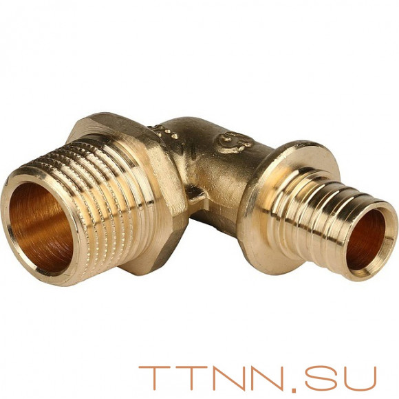 Угольник-переходник с наружной резьбой 25xR 3/4" для труб из сшитого полиэтилена