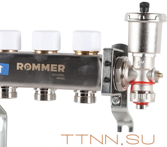 Для отопления Rommer 1"/3/4"x8 с запорными клапанами (RMS-3210-000008)