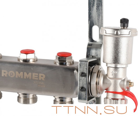 Для отопления Rommer 1"/3/4"x8 с запорными клапанами (RMS-3210-000008)